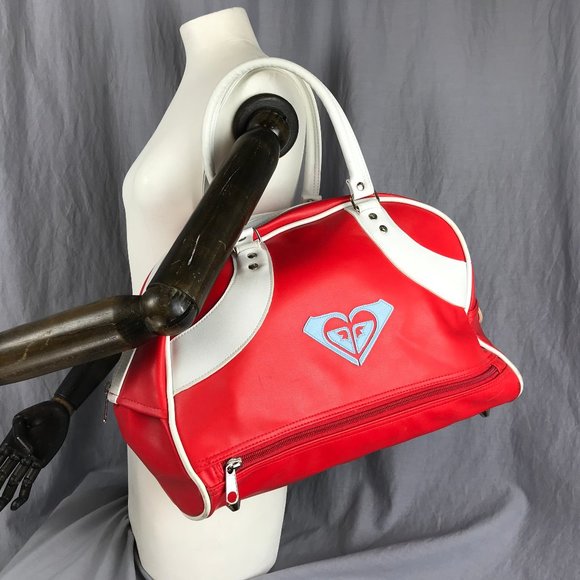 Roxy Handbags - Roxy Red & White Gym Bag Lined Pocket Quicksilver